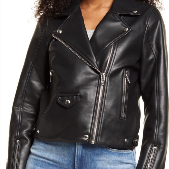 Blank NYC Black Faux Leather Moto Jacket - Picture 5 of 10